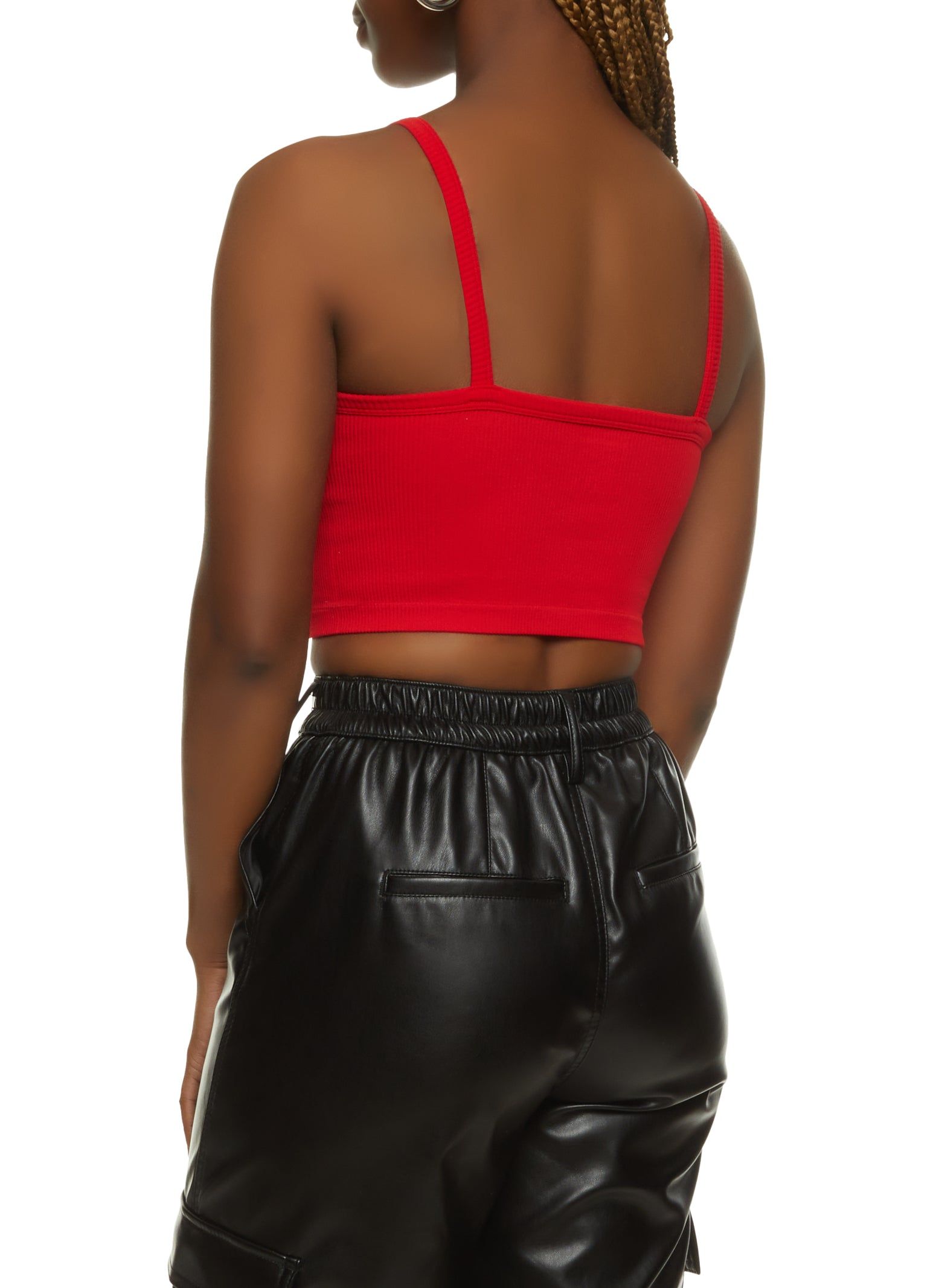 Ribbed Knit Seamless Cropped Cami sold by Rainbow product image thumbnail 2