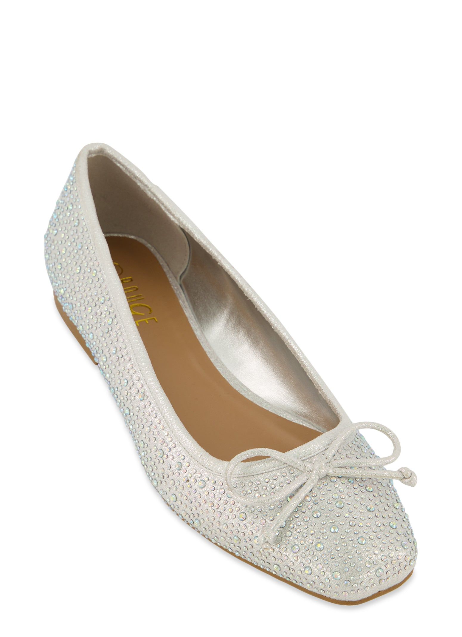 Rhinestone Studded Flats sold by Rainbow