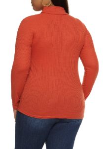 Plus Size Ribbed Knit Turtleneck Top sold by Rainbow