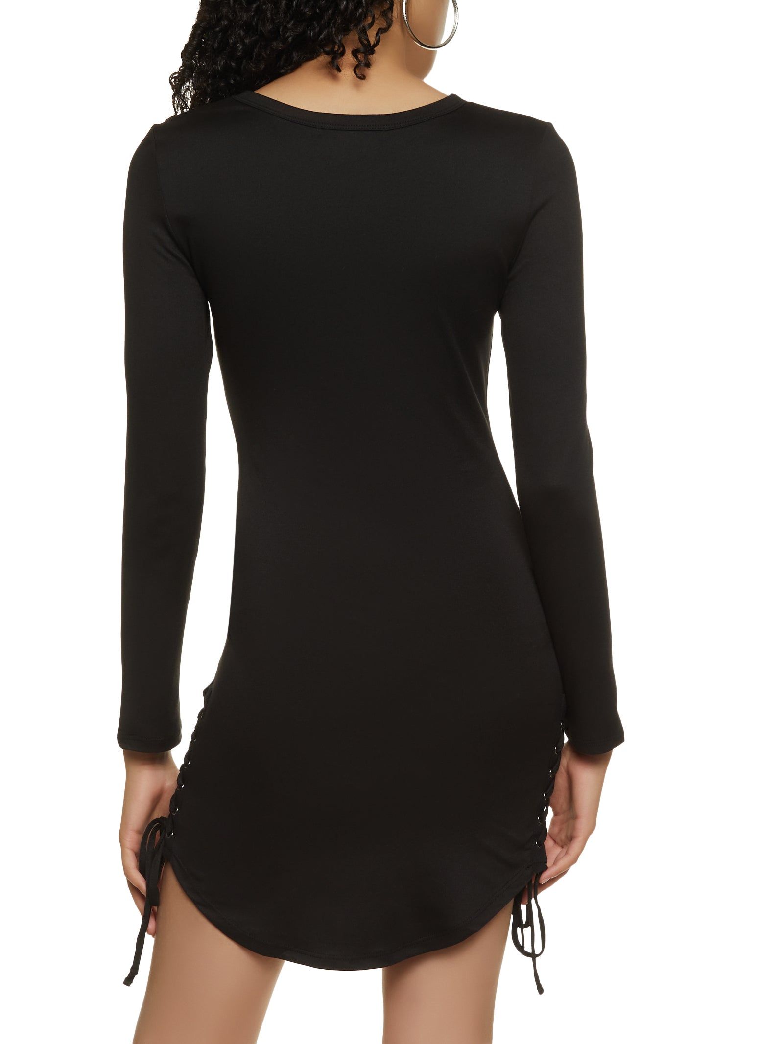 Lace Up Side Detail Midi Dress sold by Rainbow product image thumbnail 3