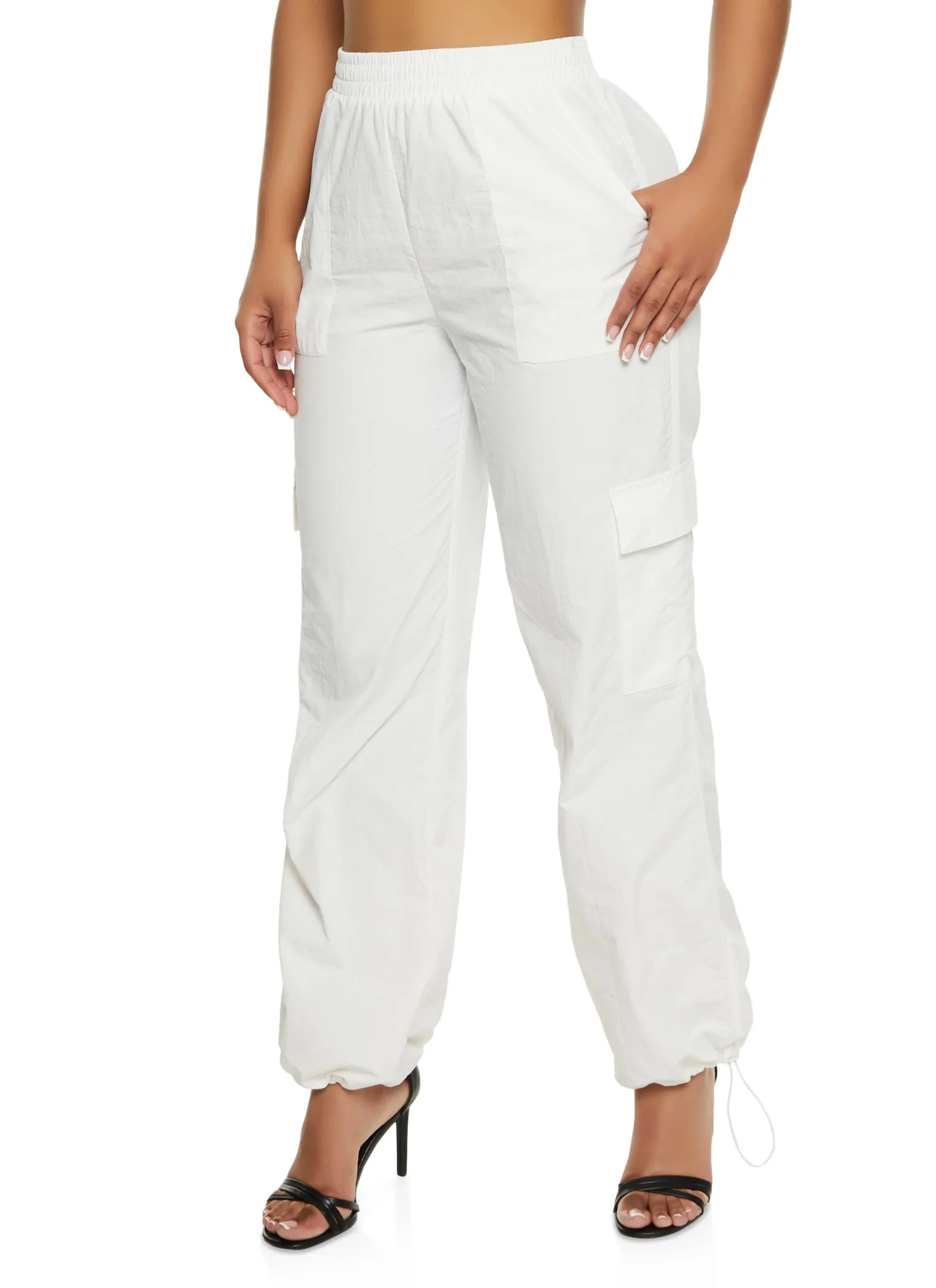 Iris Nylon Toggle Drawstring Hem Cargo Pants sold by Rainbow product image thumbnail 2