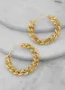 Chain Link Hoop Earrings sold by Rainbow