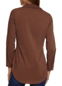 Poplin Button Front Tunic Shirt sold by Rainbow