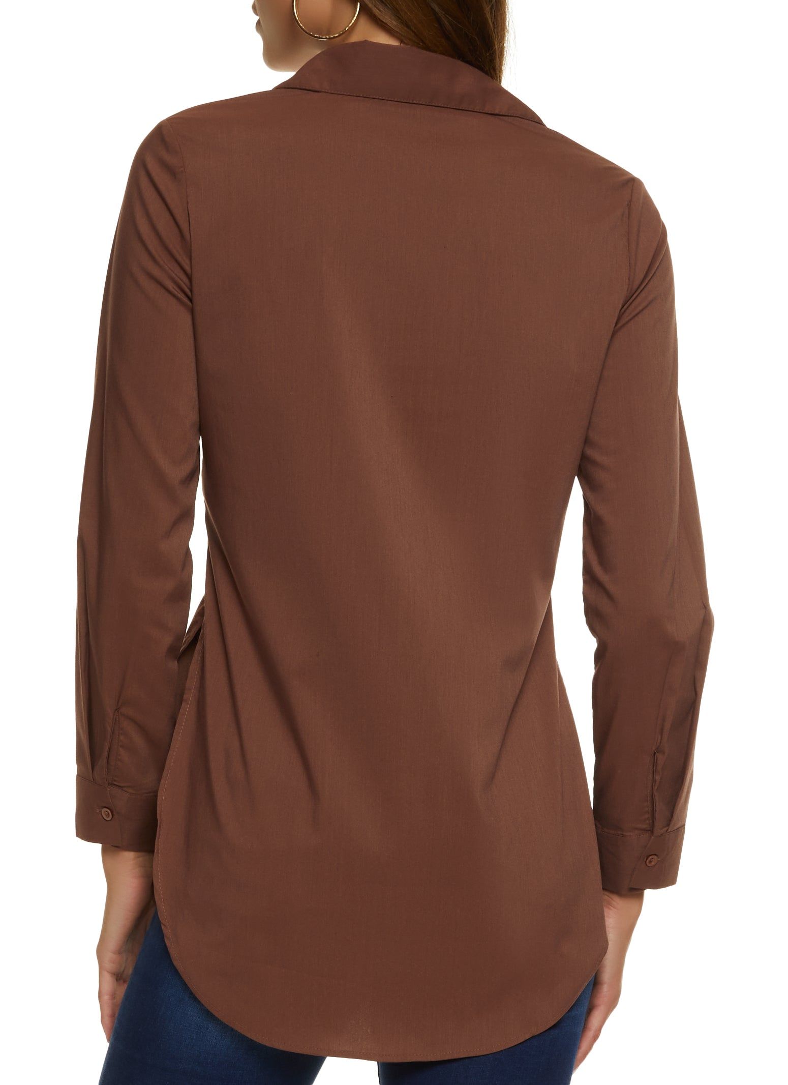 Poplin Button Front Tunic Shirt sold by Rainbow product image thumbnail 2