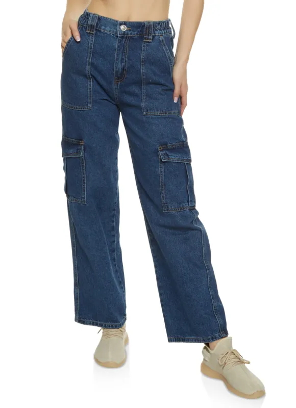 WAX Wide Leg Cargo Jeans sold by Rainbow