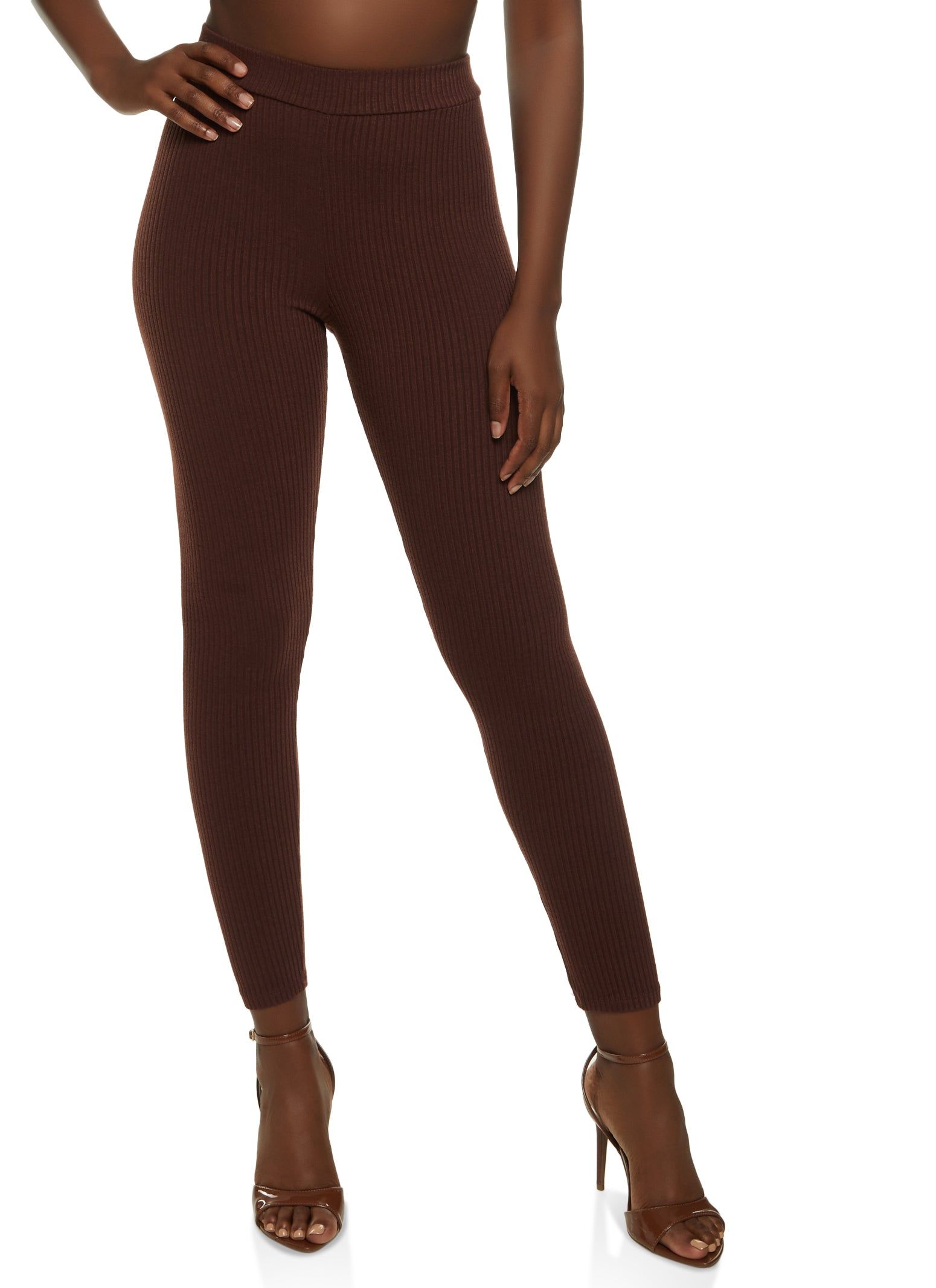 Ribbed High Waist Leggings sold by Rainbow