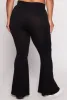 Plus Size Solid High Waisted Flare Pants sold by Rainbow