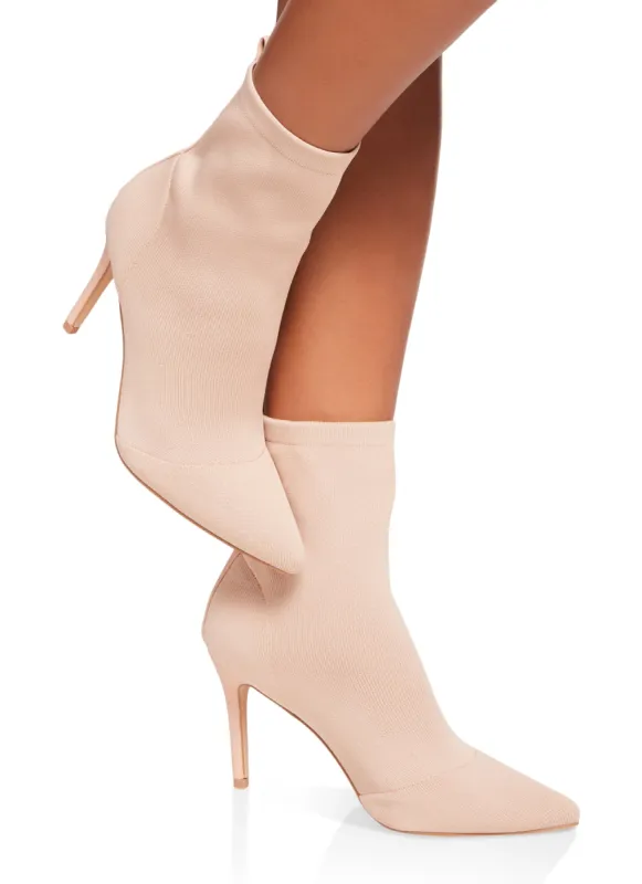 Pointed Toe Stiletto Sock Boots sold by Rainbow