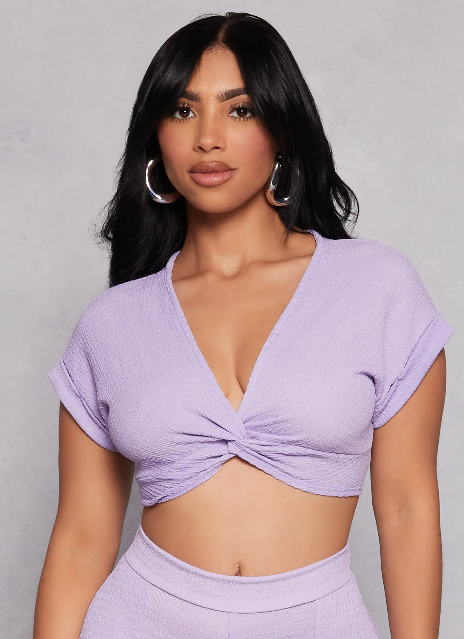 Fixed Cuff Twist Front Crop Top sold by Rainbow product image thumbnail 2
