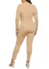 Plus Size Daisy Long Sleeve Crew Neck Catsuit sold by Rainbow