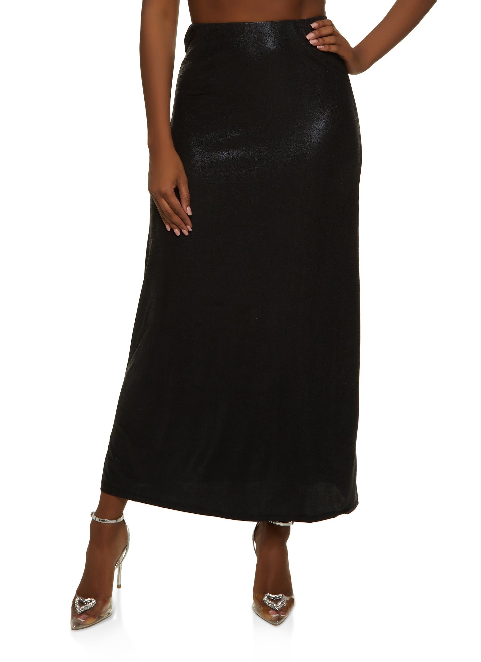 Shimmer Knit Maxi Skirt sold by Rainbow