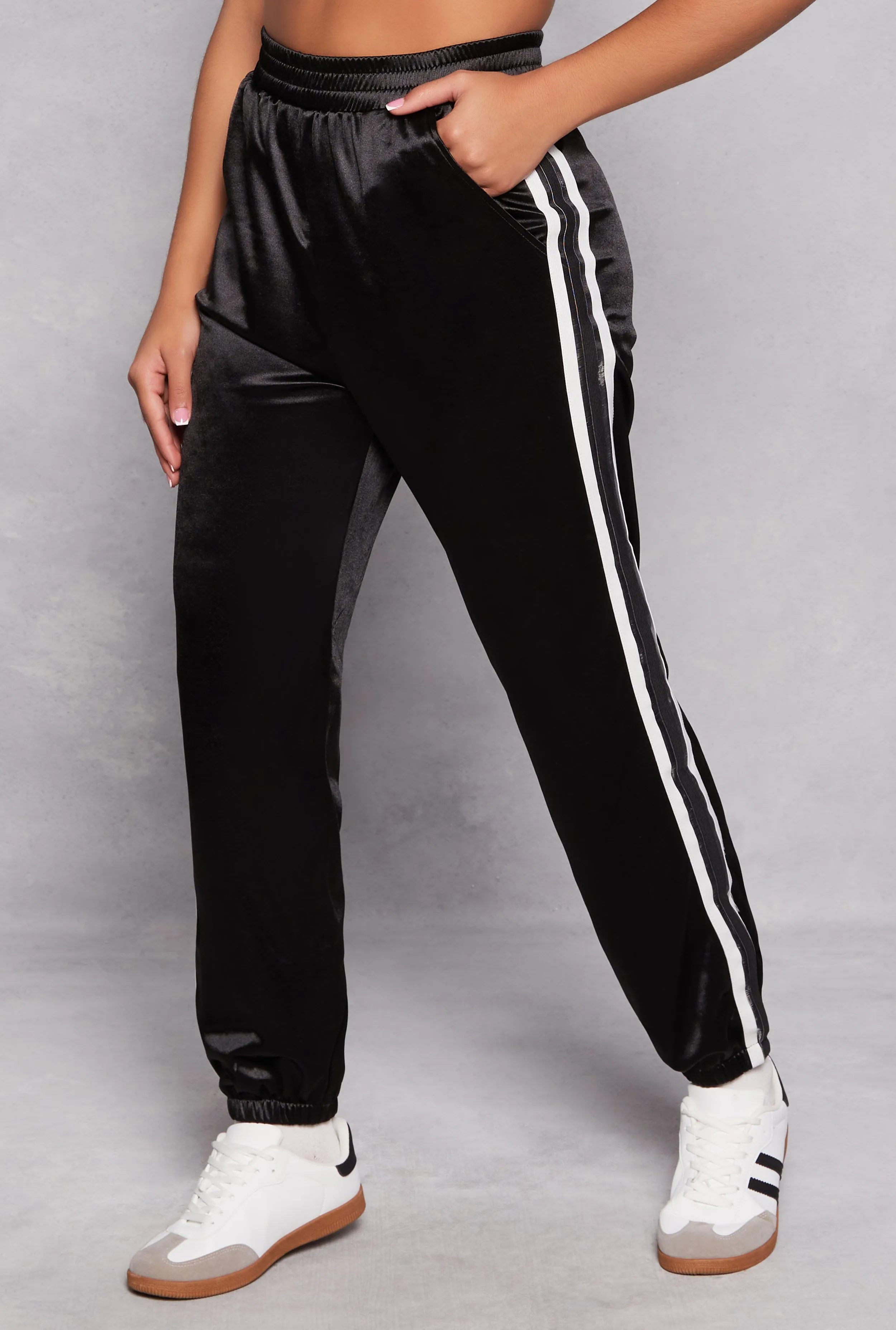 Varsity Stripe Detail High Waist Joggers sold by Rainbow product image thumbnail 2