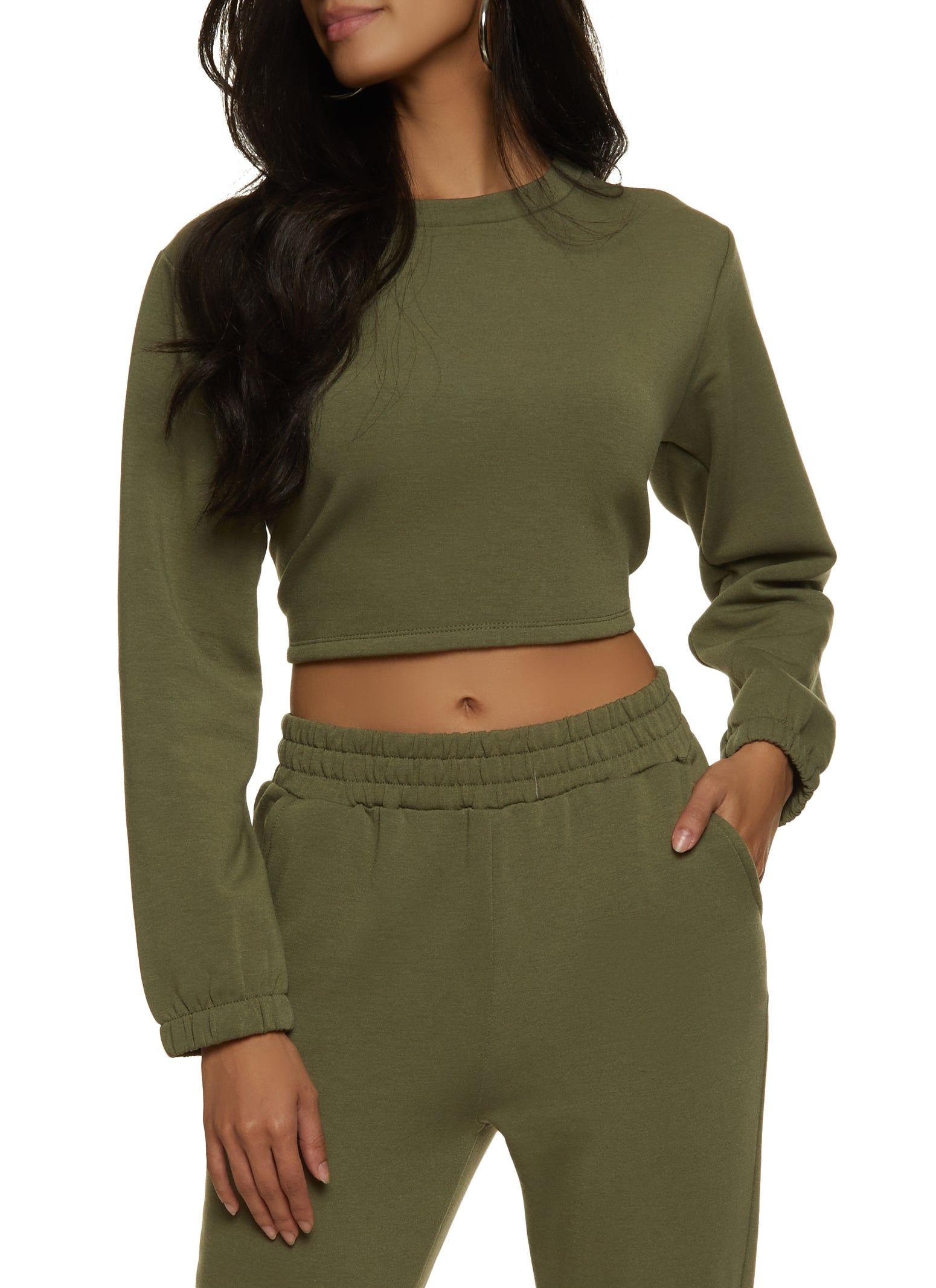 Fleece Drawstring Cut Out Back Sweatshirt sold by Rainbow product image thumbnail 3