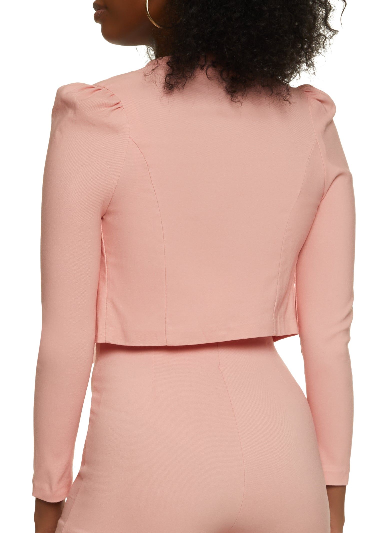 Scalloped Trim Cropped Blazer sold by Rainbow product image thumbnail 3