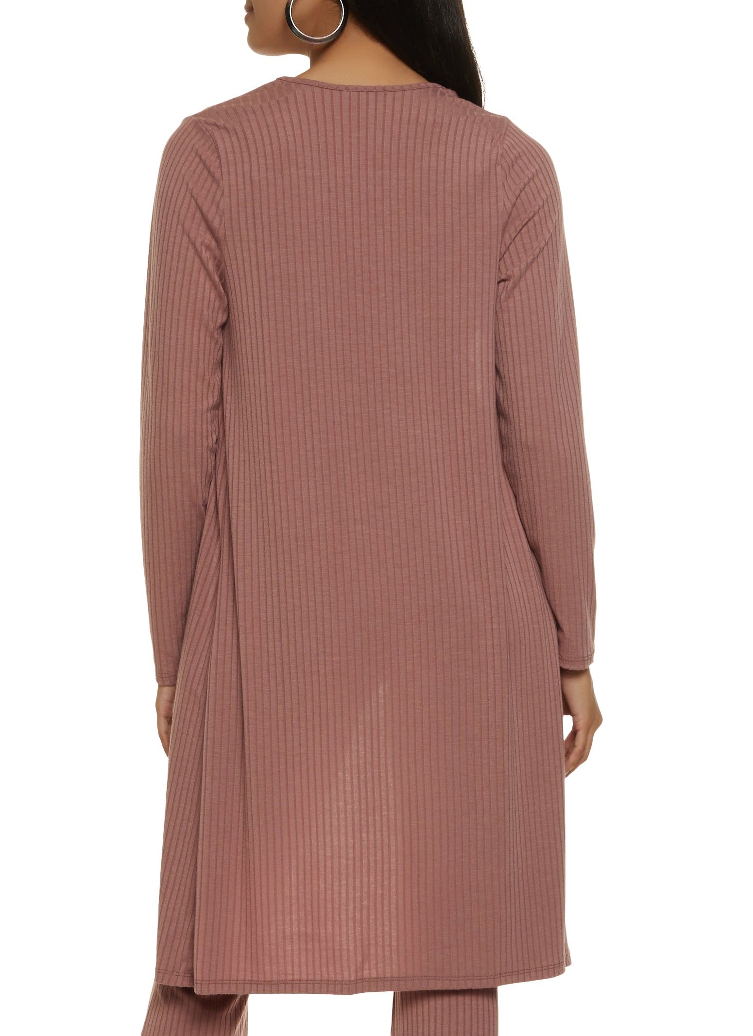 Ribbed Knit Cropped Tank Top and Duster Set sold by Rainbow product image thumbnail 3