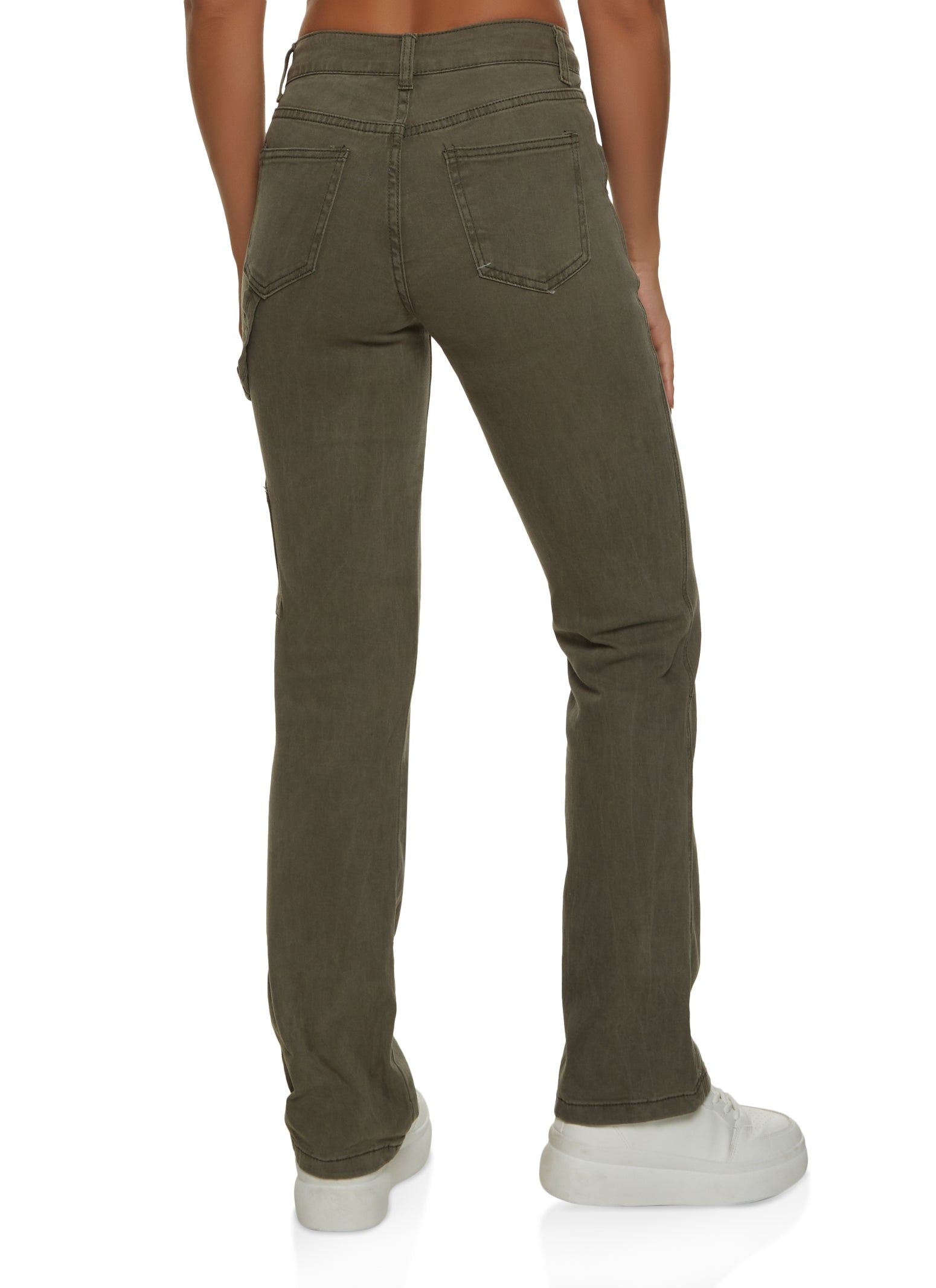 Twill Mid Rise Straight Leg Cargo Pants sold by Rainbow product image thumbnail 3