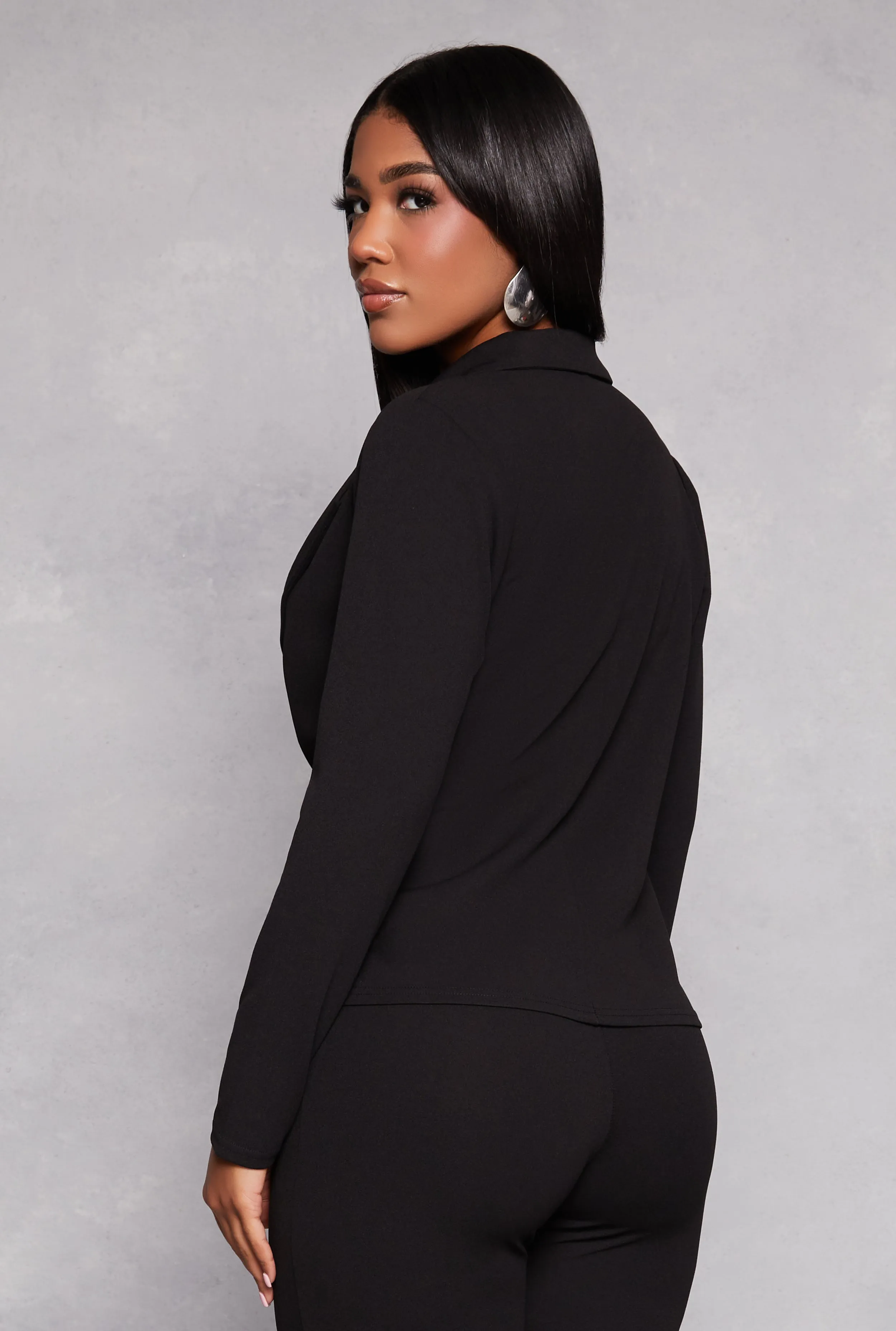 Crepe Knit Open Front Blazer sold by Rainbow product image thumbnail 3