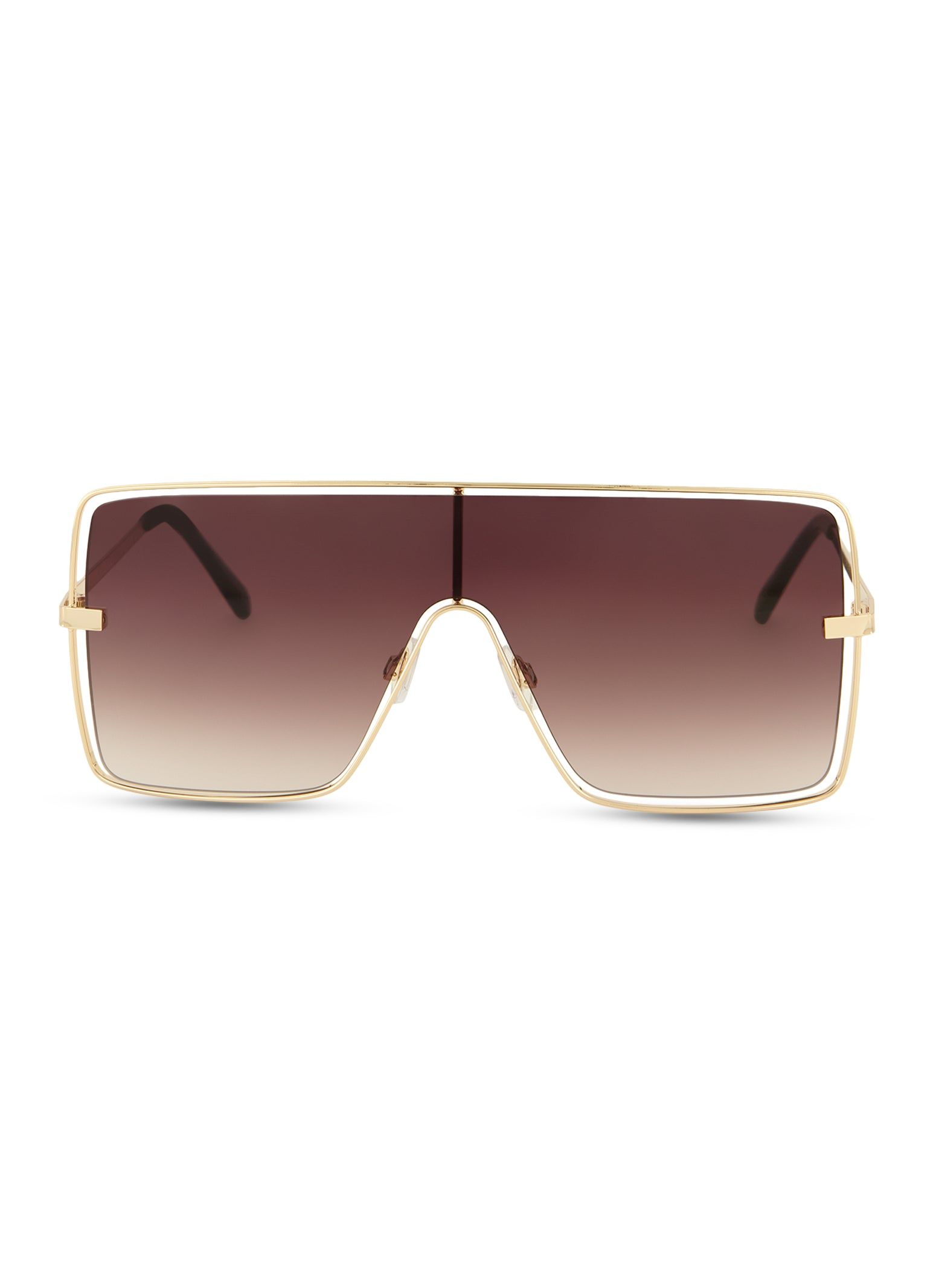 Squared Aviator Shield Sunglasses sold by Rainbow