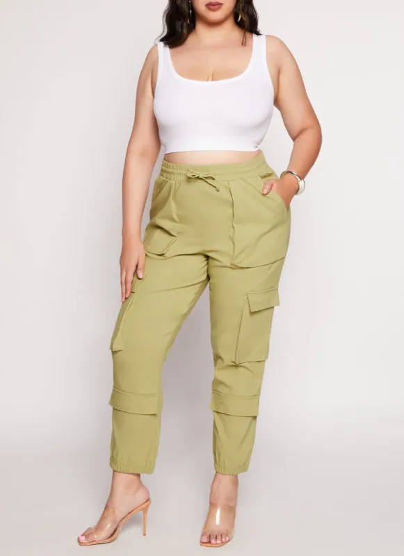Plus Size Cargo Pocket Joggers made by Rainbow