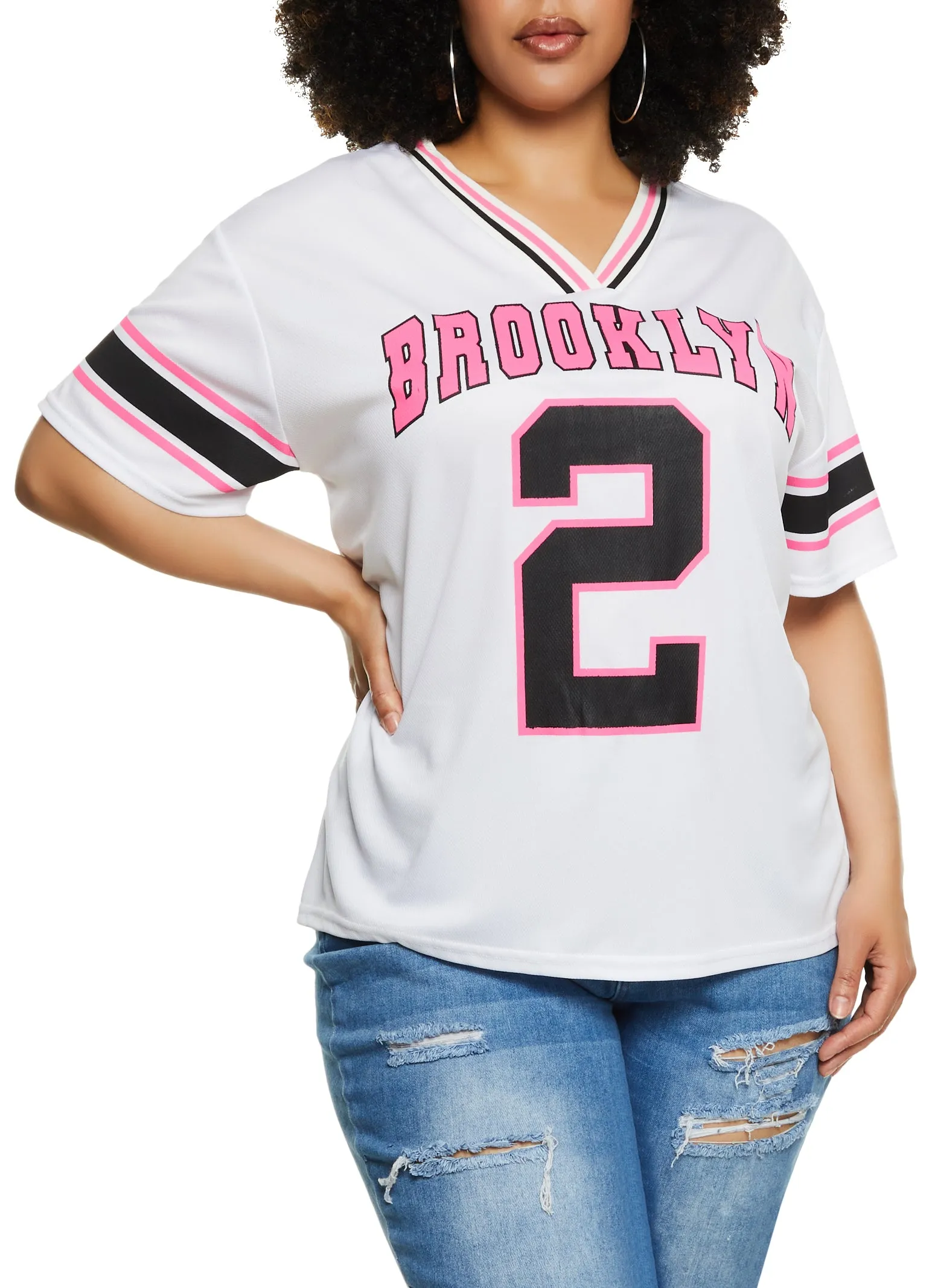 Plus Size Brooklyn 2 Football Jersey sold by Rainbow product image thumbnail 2