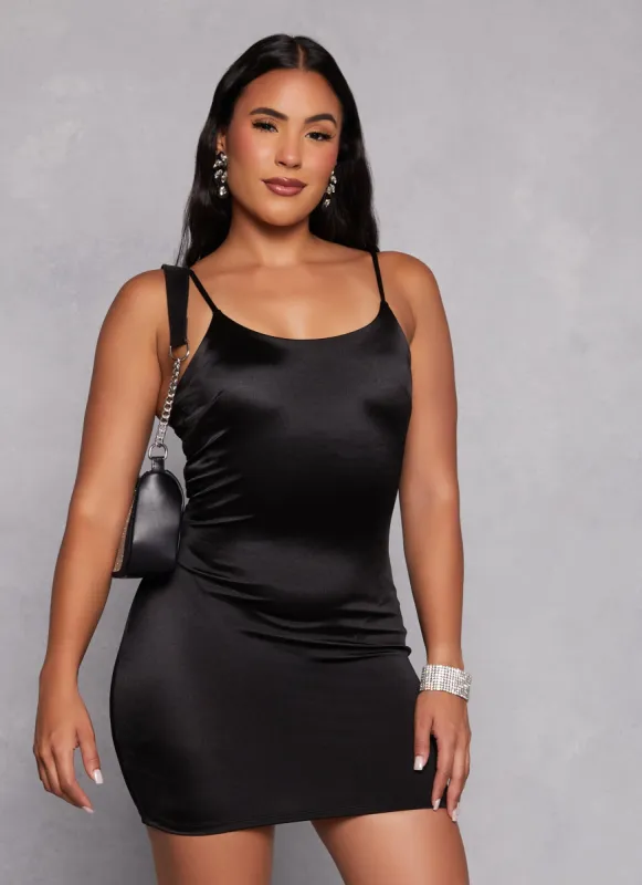 Satin Scoop Neck Cami Dress sold by Rainbow