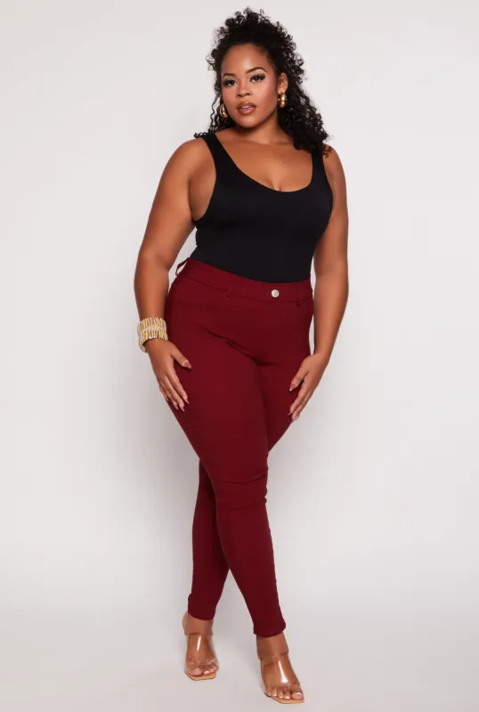 Plus Size Hyperstretch High Waist Skinny Leg Pants sold by Rainbow