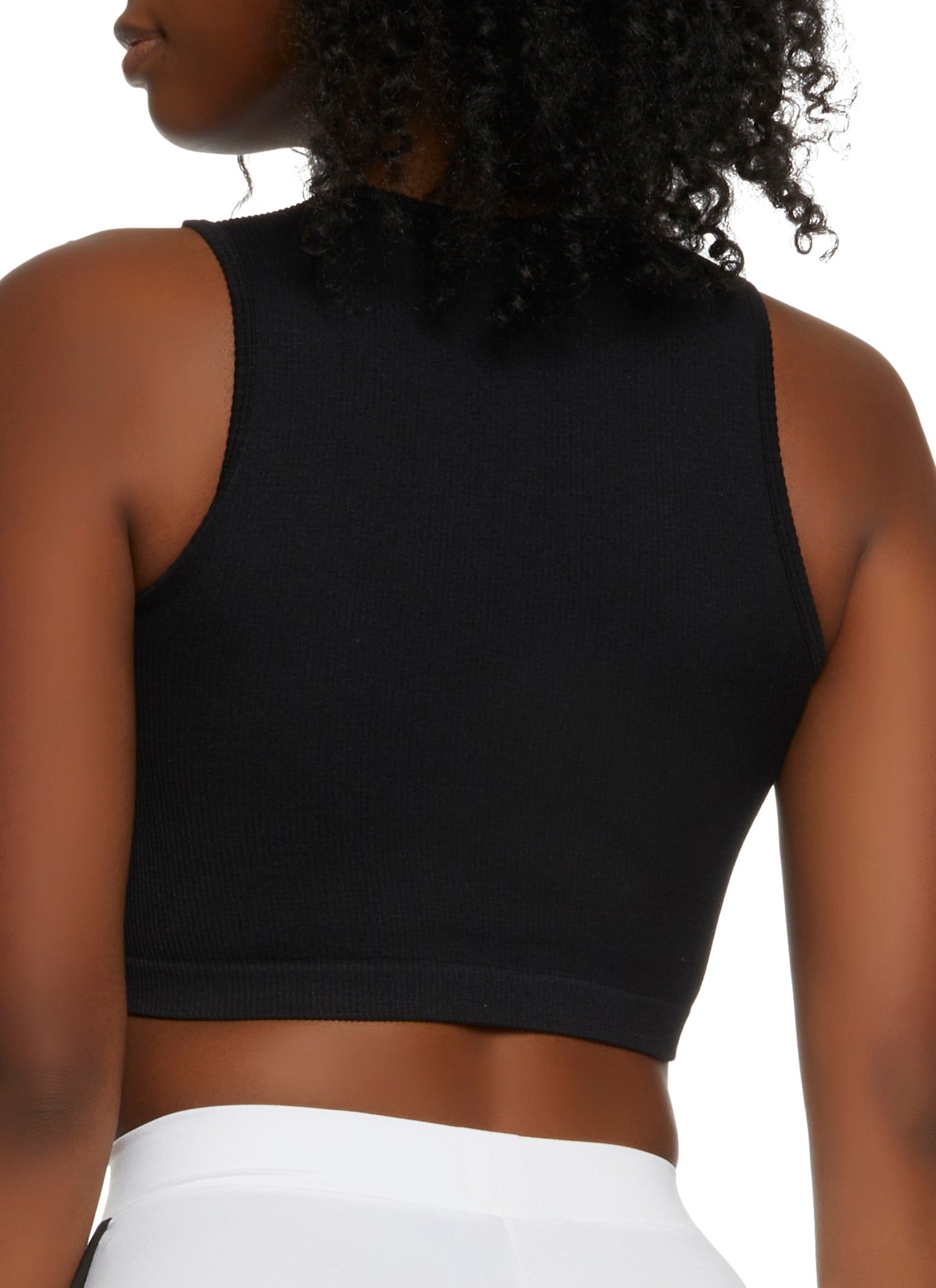 Seamless Ribbed Knit Cropped Tank Top sold by Rainbow product image thumbnail 2