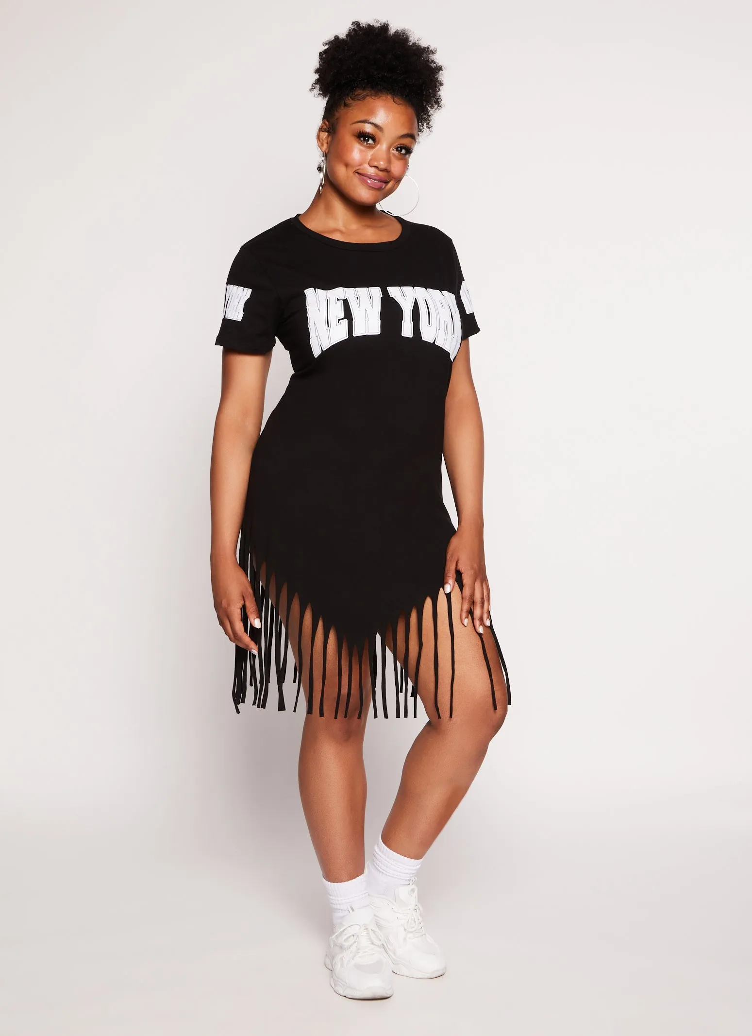 Plus Size New York Fringe T Shirt Dress sold by Rainbow product image thumbnail 2