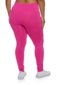 Plus Size High Waist Seamless Activewear Leggings sold by Rainbow