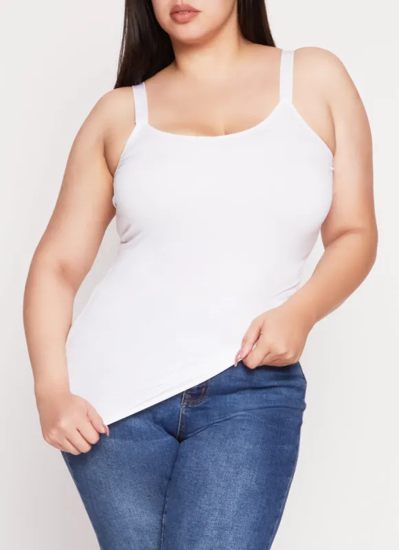 Plus Size Rib Knit Seamless Tank Top sold by Rainbow