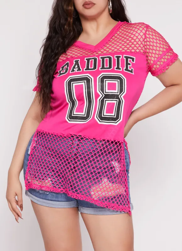 Plus Size Fishnet Baddie 08 Top sold by Rainbow
