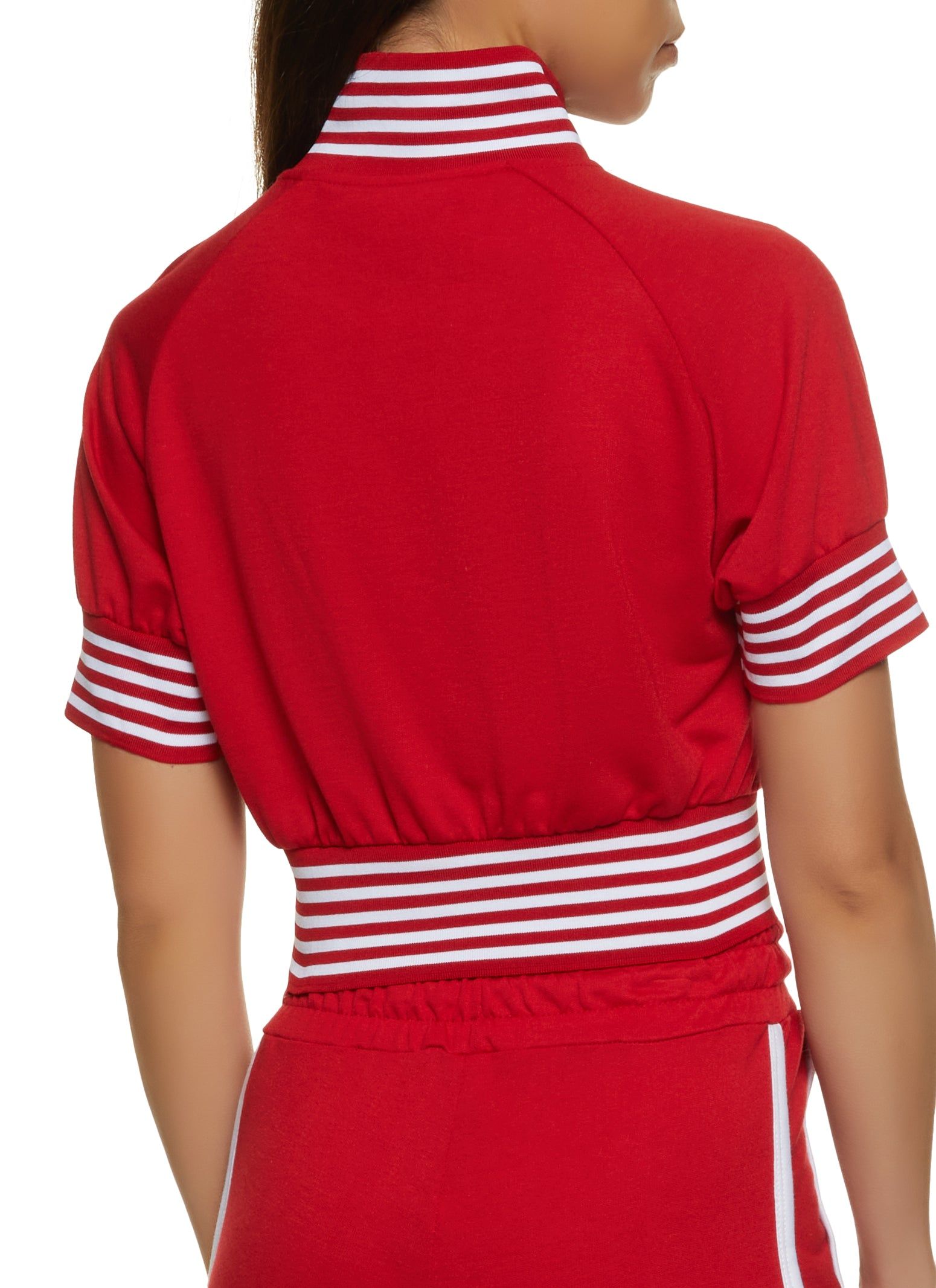 Graphic Patch Zip Up Varsity Sweatshirt sold by Rainbow product image thumbnail 3