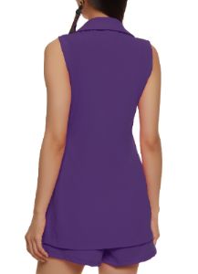 Solid Crepe Knit Blazer Vest sold by Rainbow