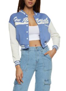 Fleece Varsity Jacket sold by Rainbow