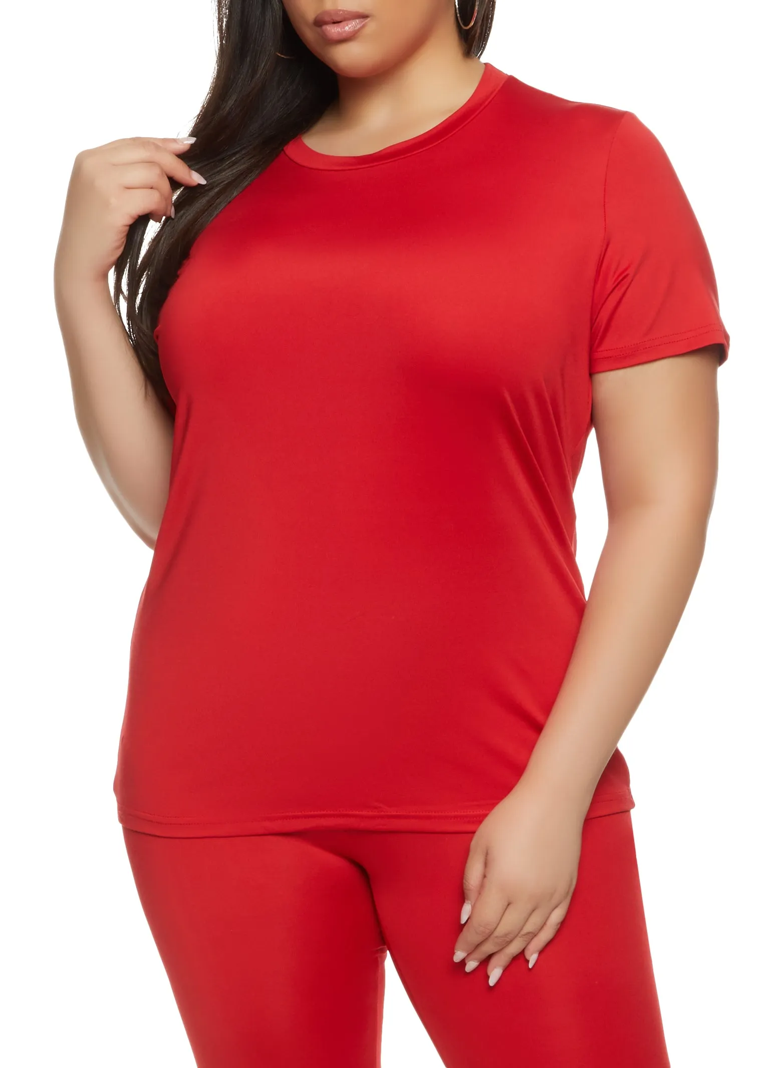 Plus Size Daisy Basic Soft Knit Short Sleeve Top sold by Rainbow product image thumbnail 2