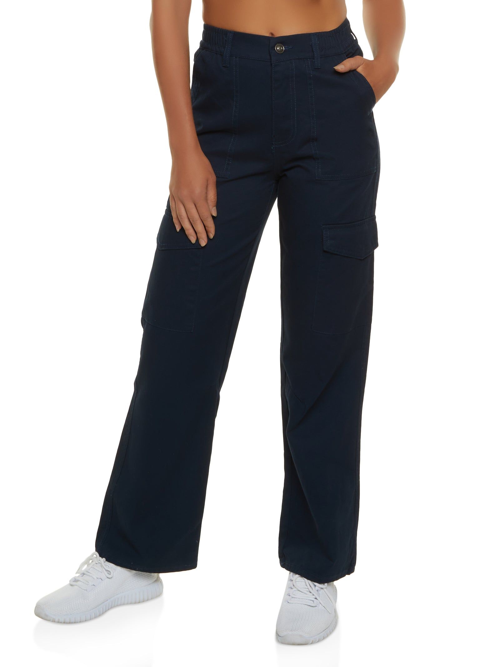 High Waisted Wide Leg Cargo Pants sold by Rainbow