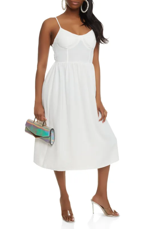 Airy Bustier Midi Dress sold by Rainbow