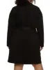 Plus Size Faux Suede Belted Wrap Coat sold by Rainbow