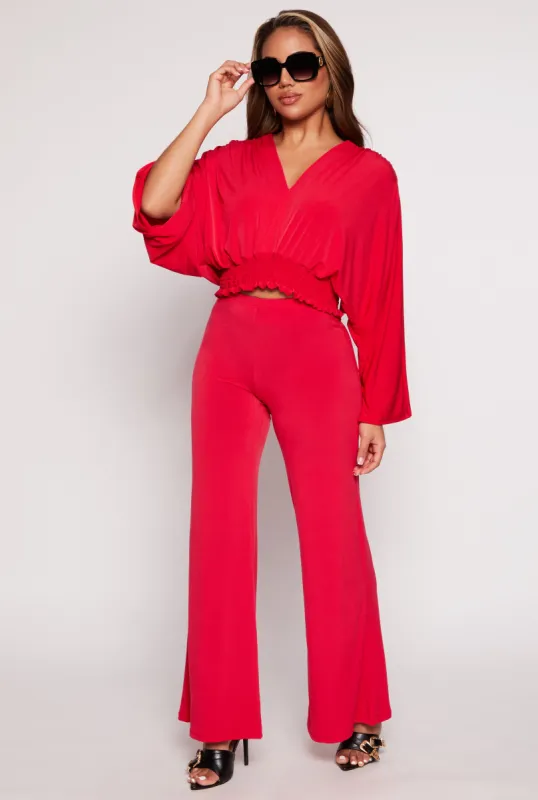Wide Leg High Waist Pants sold by Rainbow