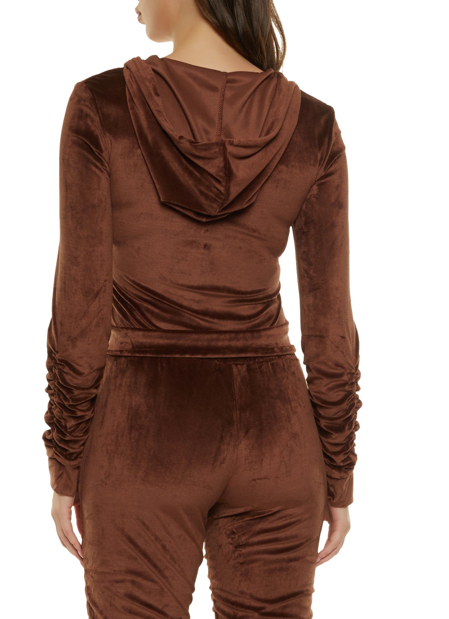 Velour Ruched Hoodie sold by Rainbow product image thumbnail 3