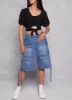 Puff Sleeve Cut Out Button Front Top sold by Rainbow