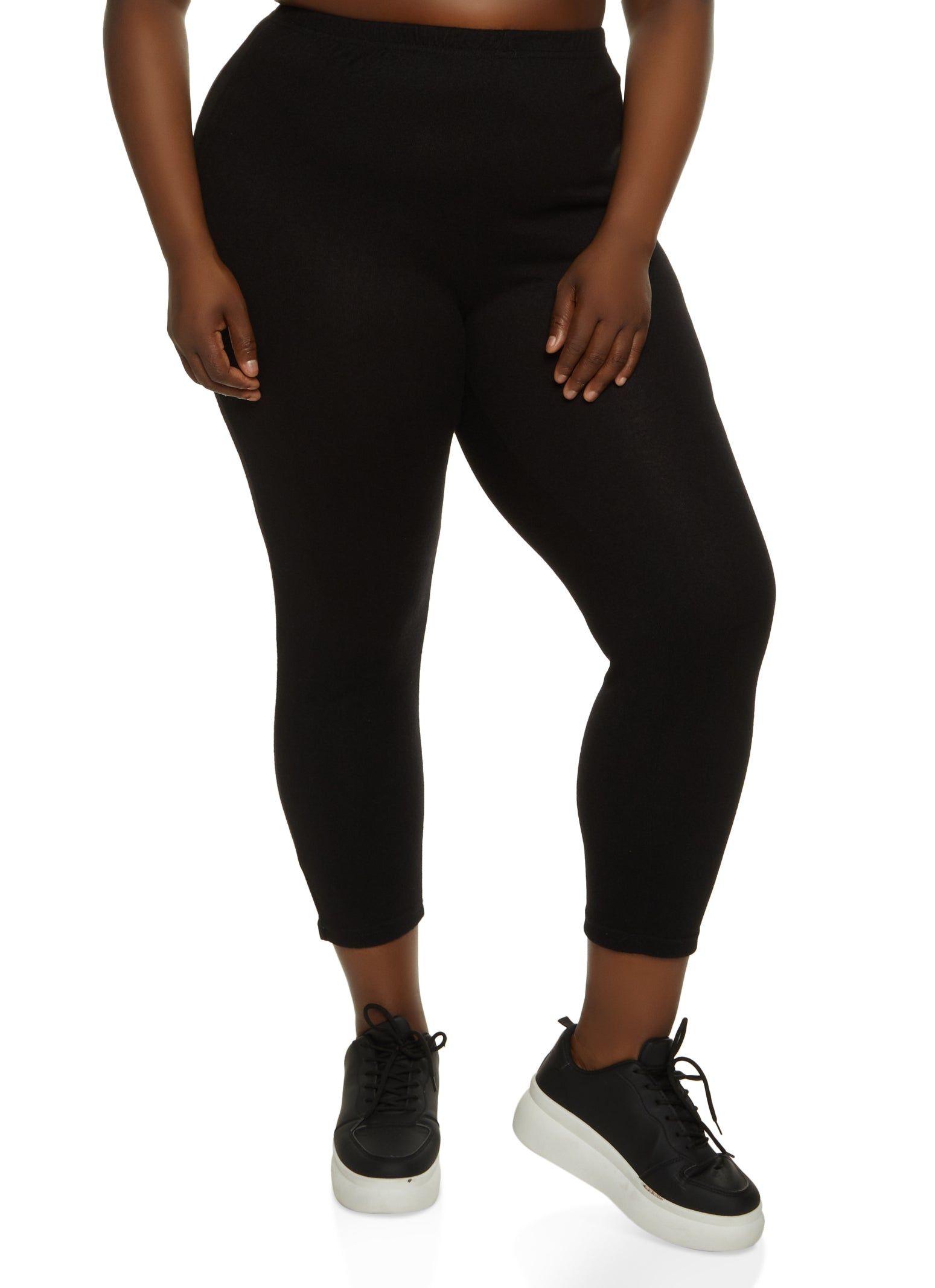 Plus Size Brushed Knit High Waist Leggings sold by Rainbow