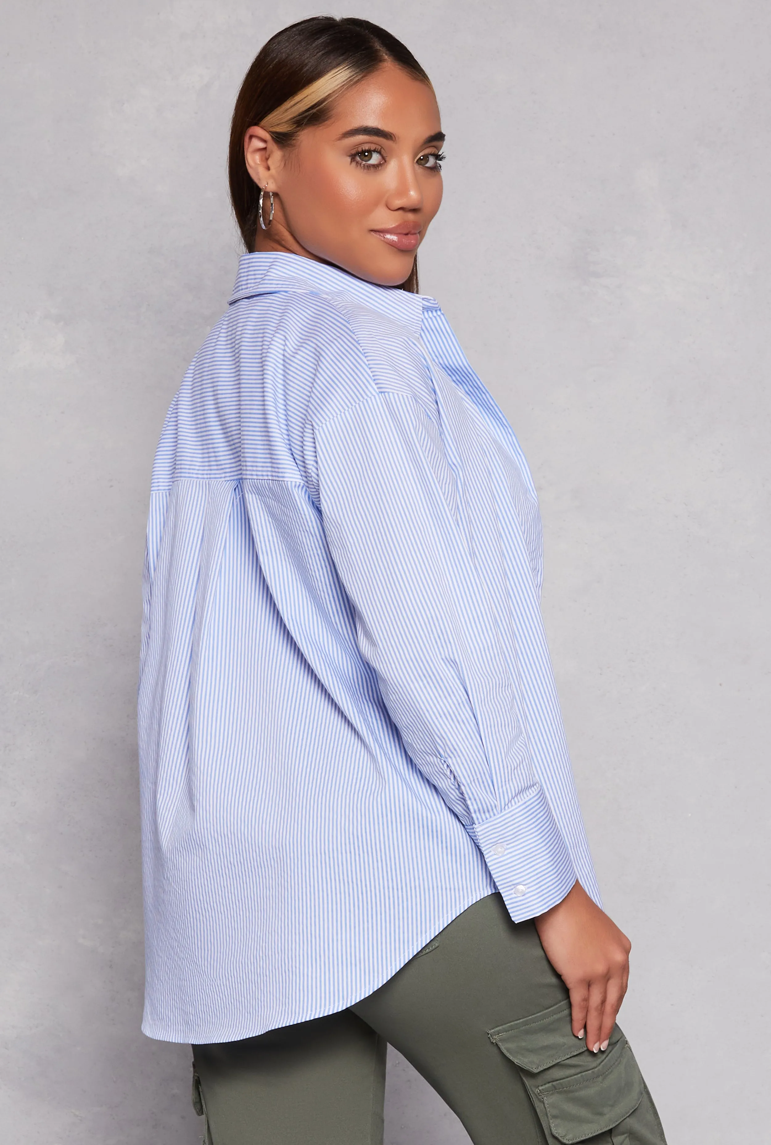 Striped Button Down Shirt sold by Rainbow product image thumbnail 3