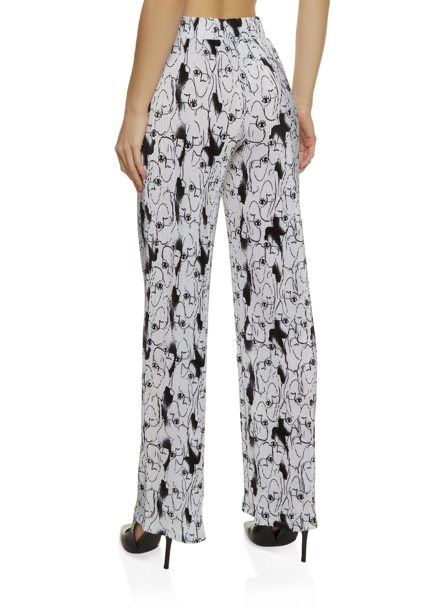 Plisse Face Print Wide Leg Pants sold by Rainbow product image thumbnail 2