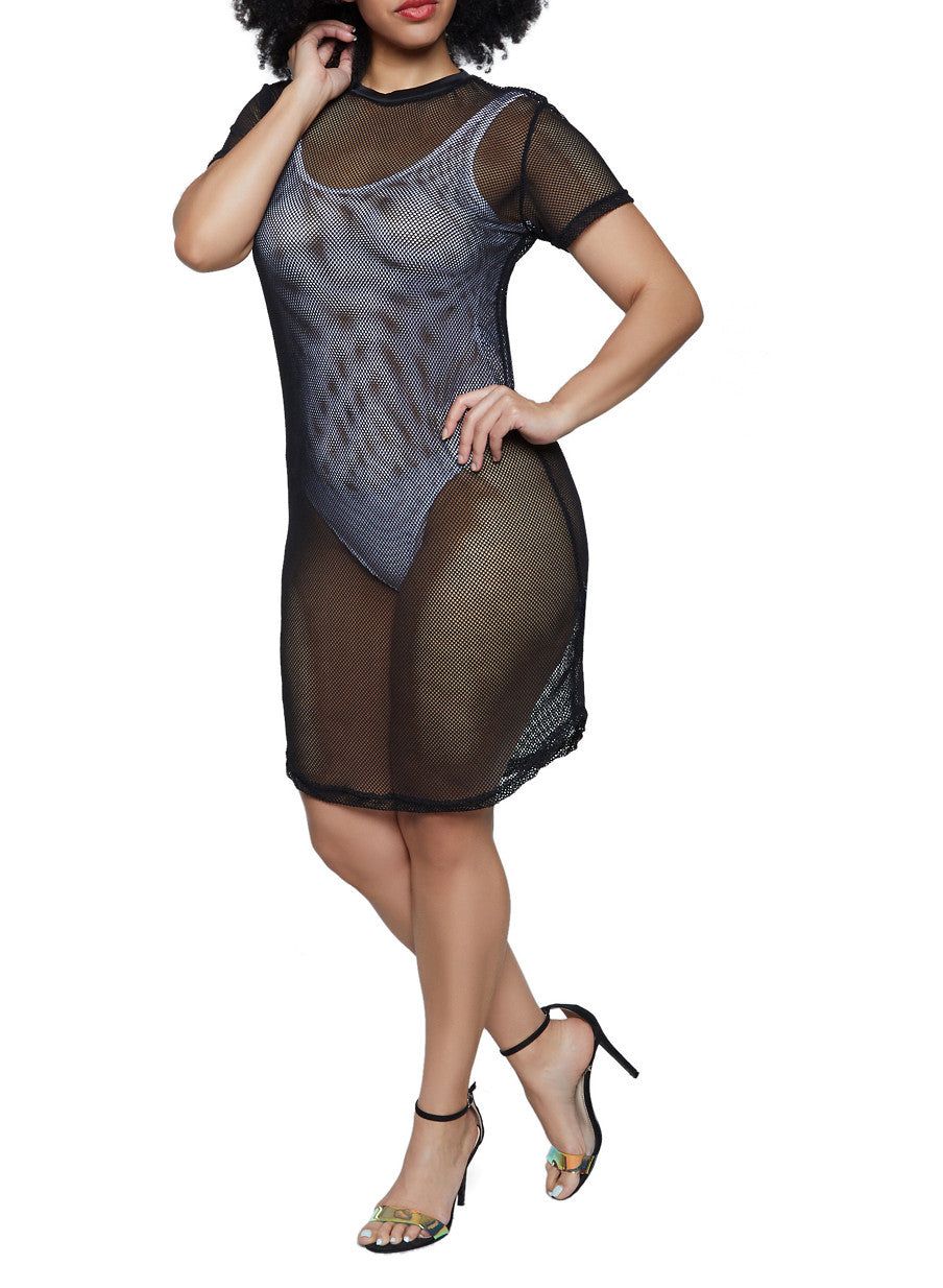 Plus Size Tunic Top Fishnet sold by Rainbow product image thumbnail 3