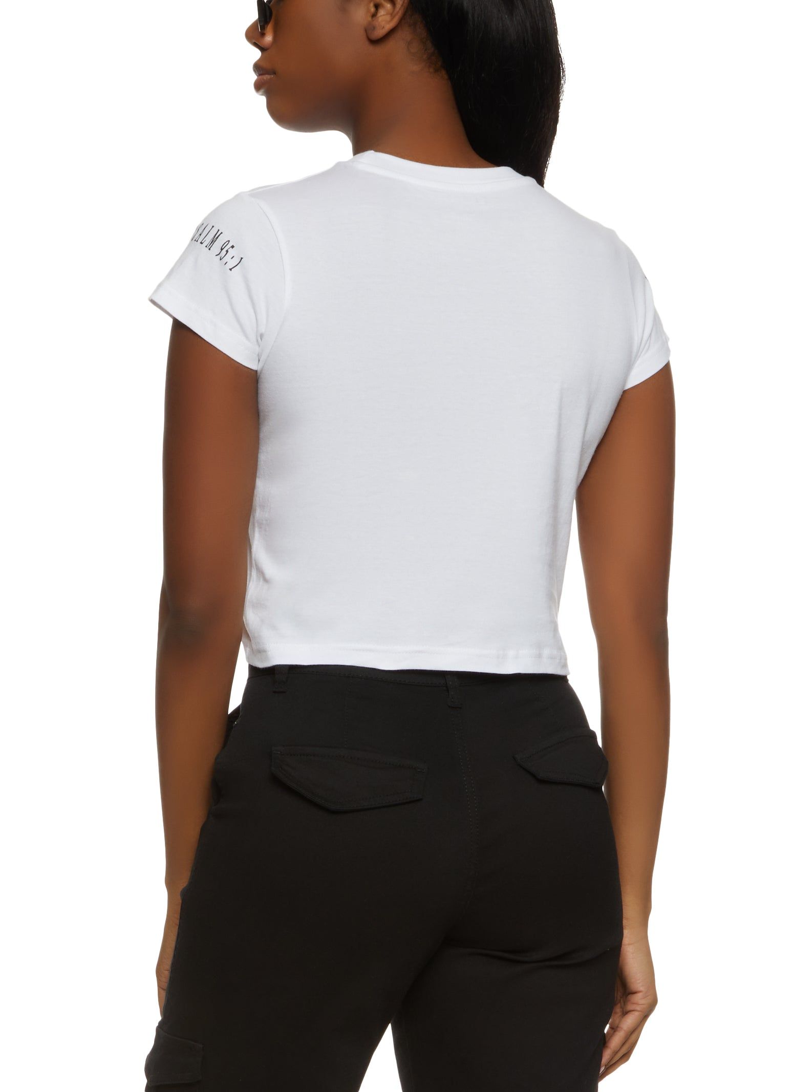 Made to Worship Cropped Animal Print Graphic Tee sold by Rainbow product image thumbnail 2