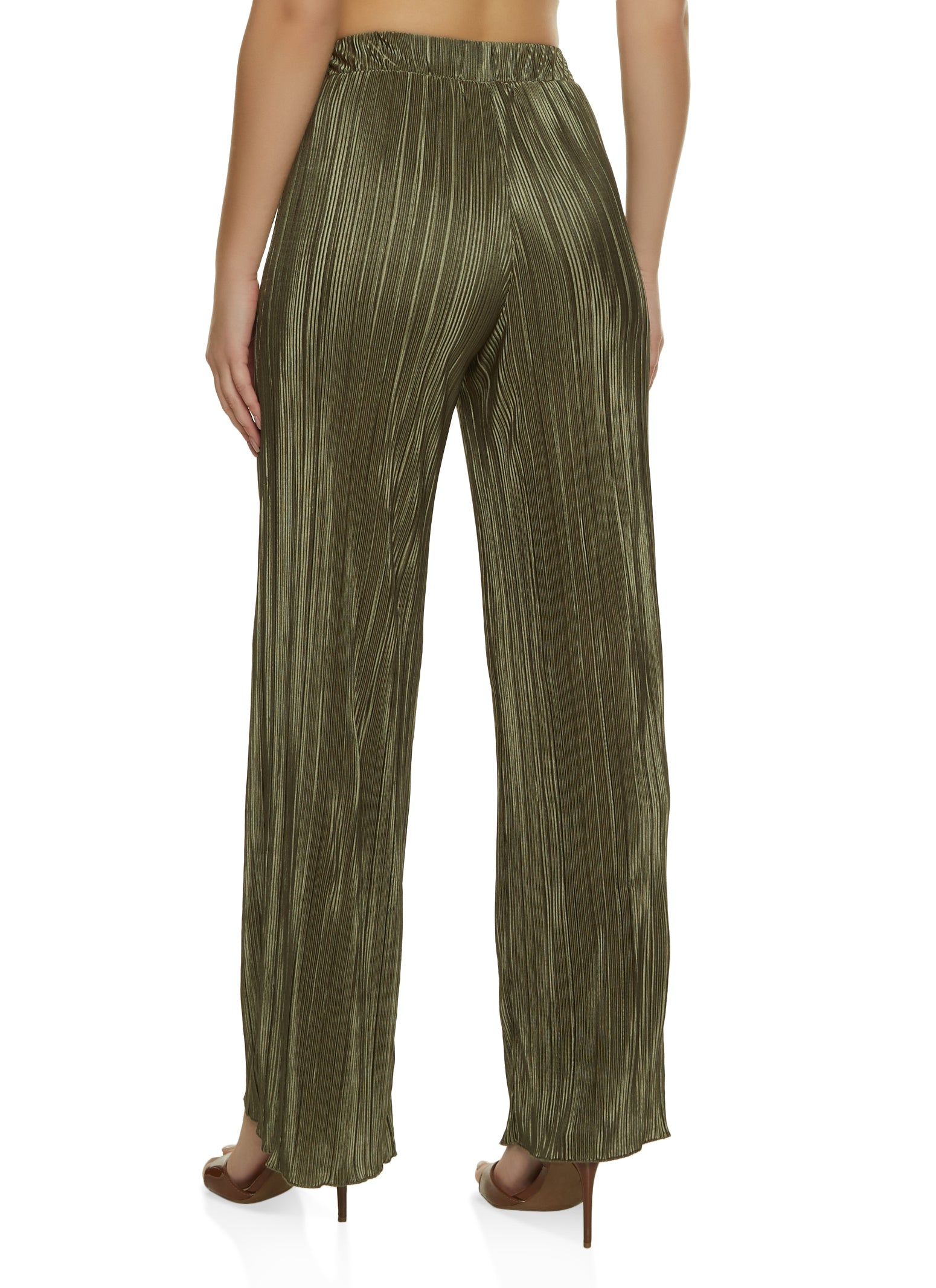 Plisse High Waisted Wide Leg Pants sold by Rainbow product image thumbnail 2