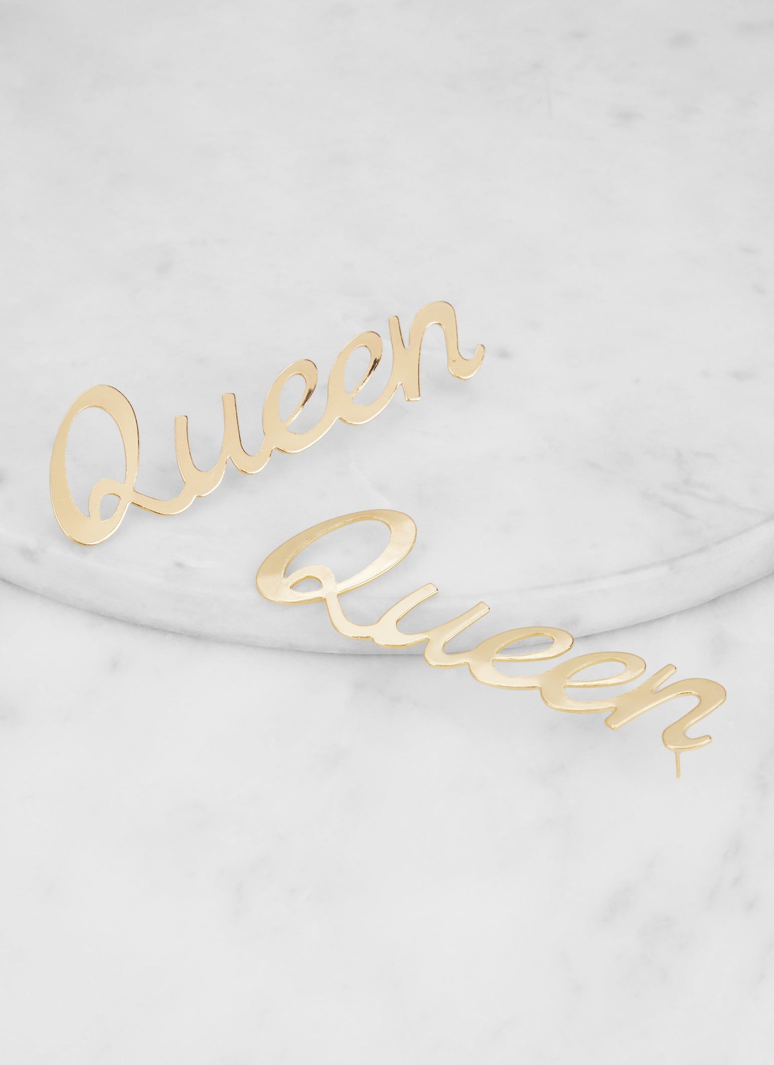 Queen Metallic Drop Earrings sold by Rainbow product image thumbnail 2