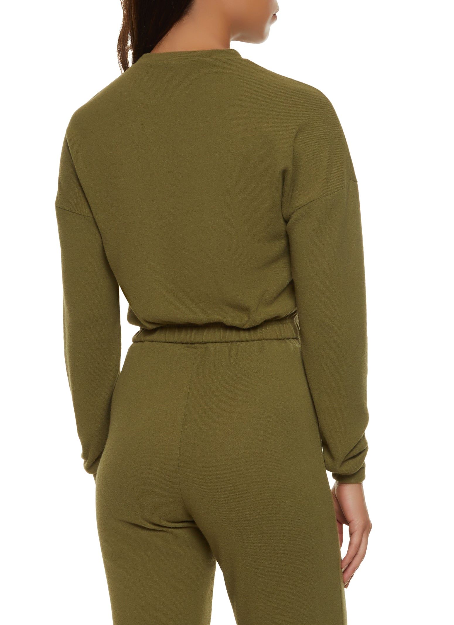 Fleece Drawstring Hem Pullover Sweatshirt sold by Rainbow product image thumbnail 3