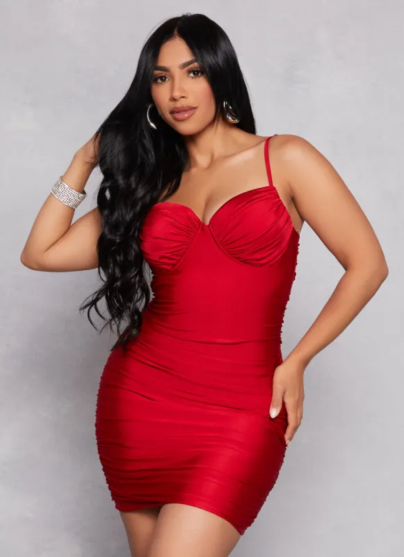 Haute Monde Ruched Bustier Dress sold by Rainbow